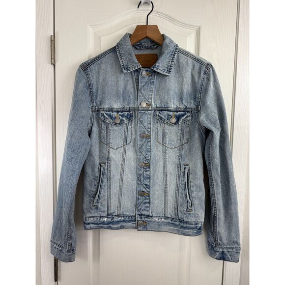 American Eagle Outfitters Vintage Collection Distressed Denim Jacket Men's XS - Picture 1 of 11